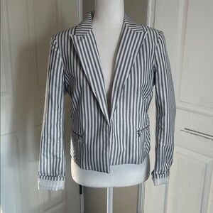 Express Blue and White Striped Blazer jacket blazier